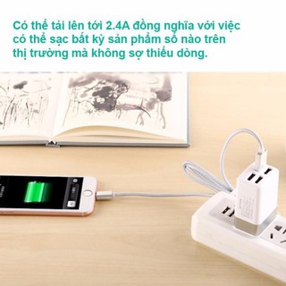 CỐC SẠC EARLDOM 2.4A ES-166( 4 CỔNG SẠC USB)