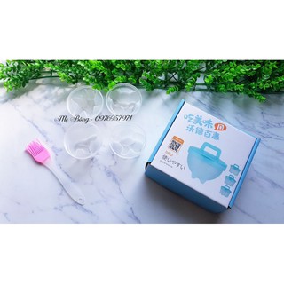 Bộ 4 khuôn hấp bánh cho bé kèm chổi