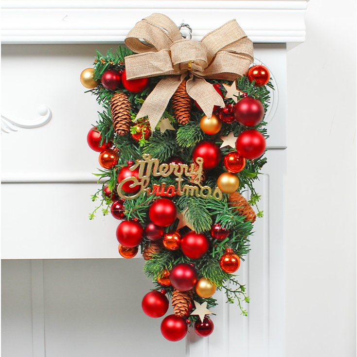 Chùm cây thông quả châu đỏ sang trọng KCS13 Trang trí noel giáng si