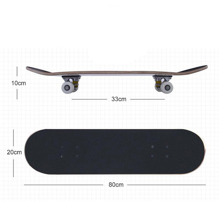 VÁN TRƯỢT THỂ THAO SKATE BOARD GỖ PHONG ÉP 7 LỚP CAO CẤP