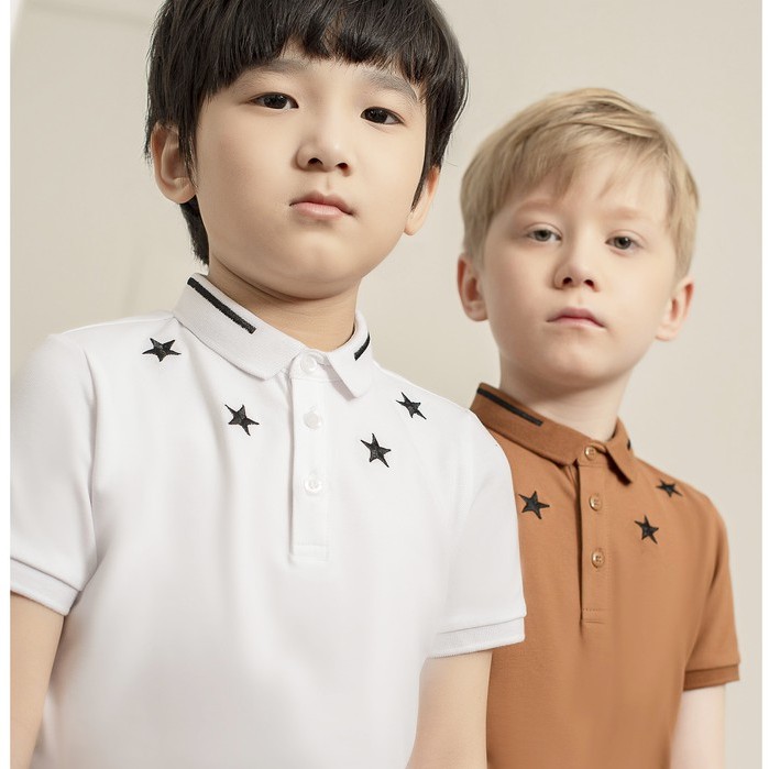 Áo polo cộc tay cho bé trai 137Kids hình ngôi sao chất cotton thoáng mát