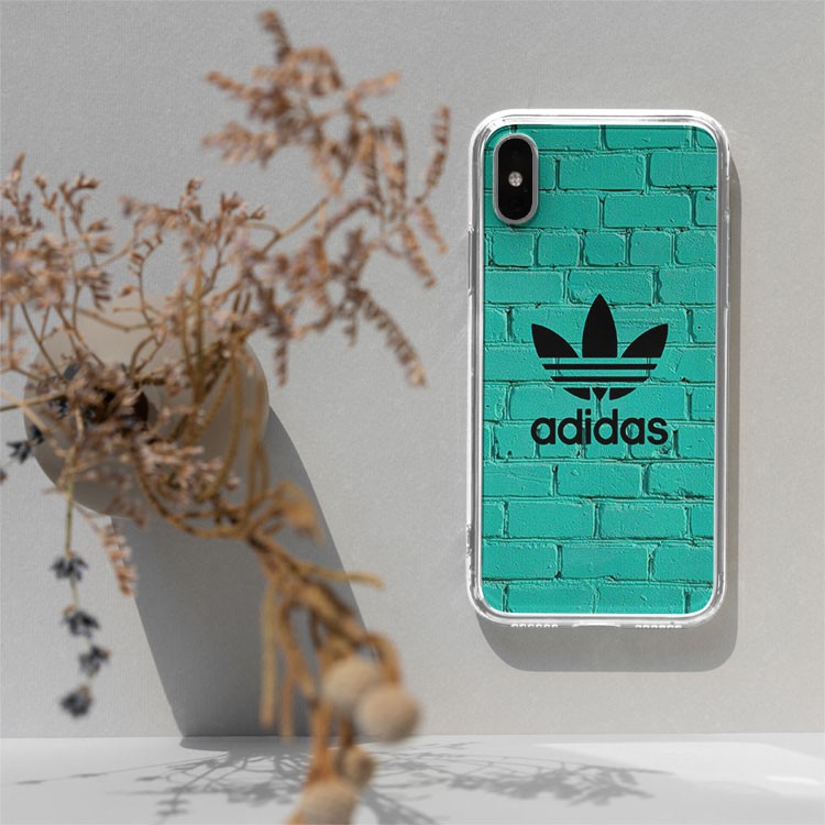 Ốp lưng logo ADIDAS tường gạch  xanh cho Iphone 5 6 7 8 Plus 11 12 Pro Max X Xr ADIPOD00217