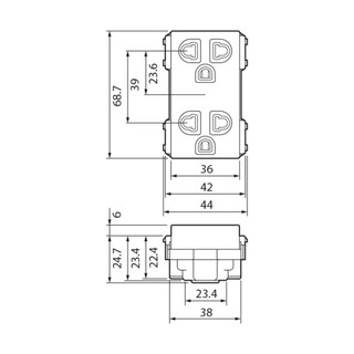 Ổ cắm đôi 3 chấu Panasonic dòng wide