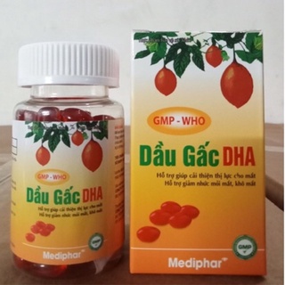 Viên uống Dầu Gấc DHA giúp cải thiện thị lực, giảm nhức mỏi mắt, khô mắt - Hộp 100 viên nang