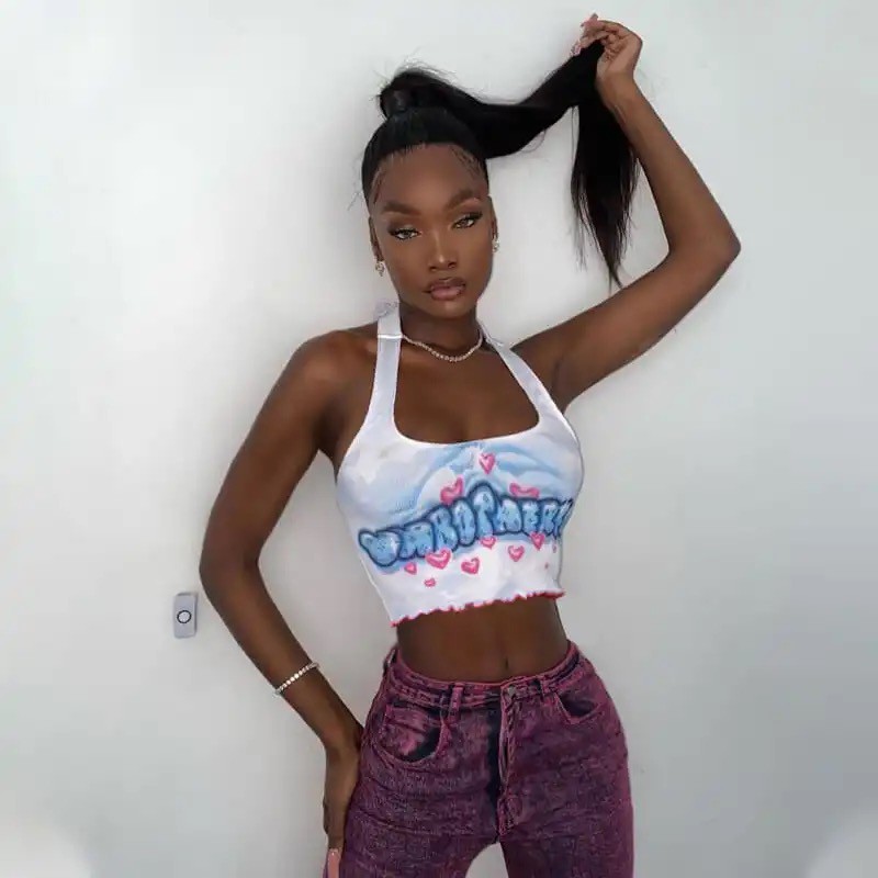 Áo crop top dây thời trang dành cho nữ 2021