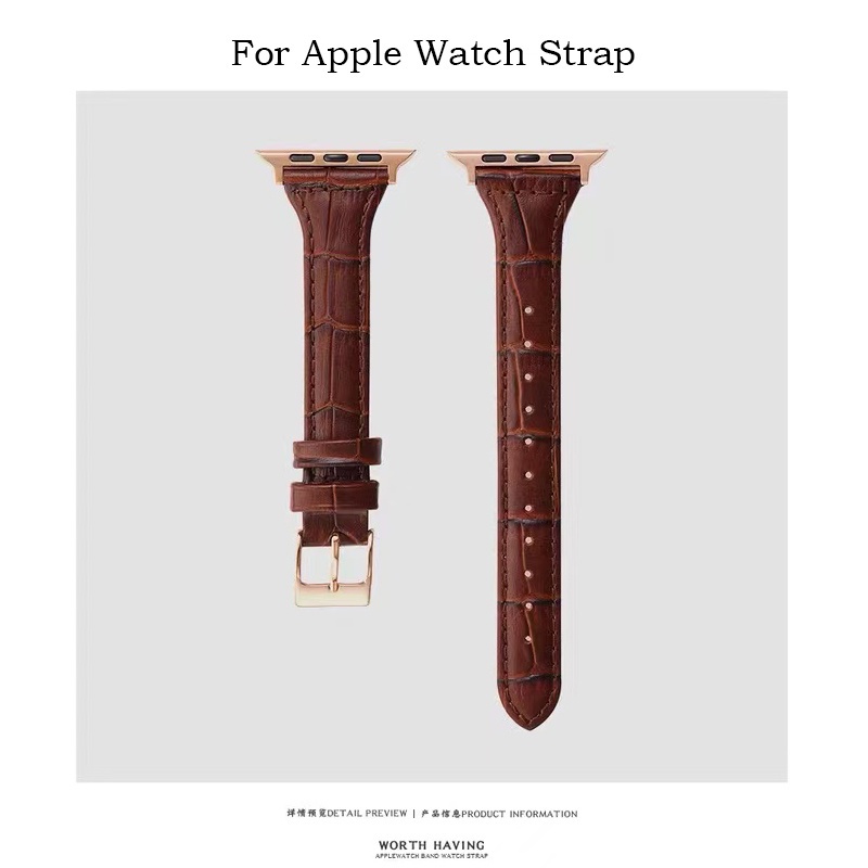 Dây Đeo Bằng Da Thật 10 Màu Cho Đồng Hồ Thông Minh Apple Watch 7 41mm 45mm 38mm 42mm 40mm 44mm se 6 5 4 3 2 1