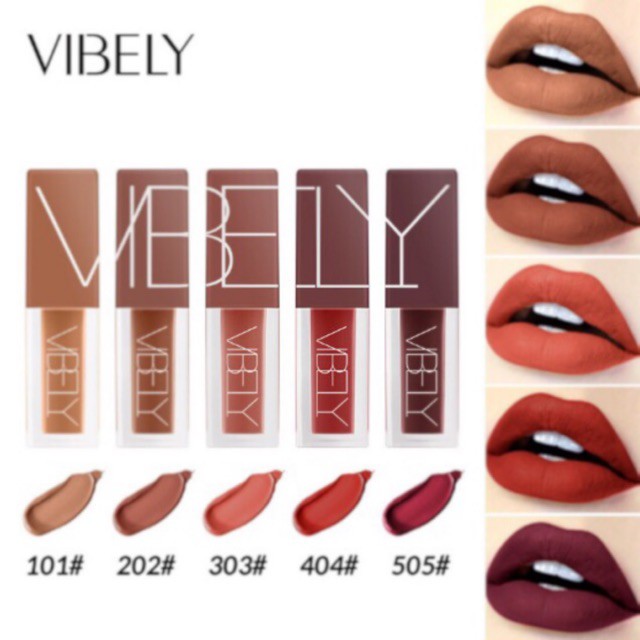 [Freeship99k] Thỏi Son Kem Siêu Lì Vibely Lasting Moisture Cao Cấp 9