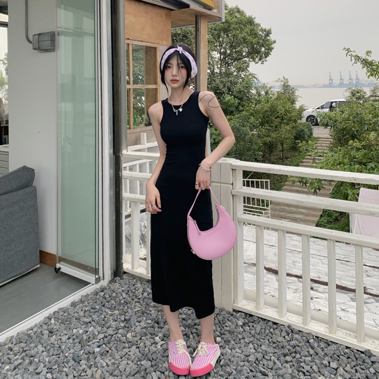 Đầm Dài Không Tay Ôm Dáng Phong Cách Hàn Quốc Gợi Cảm Thời Trang Mùa Hè Dành Cho Nữ