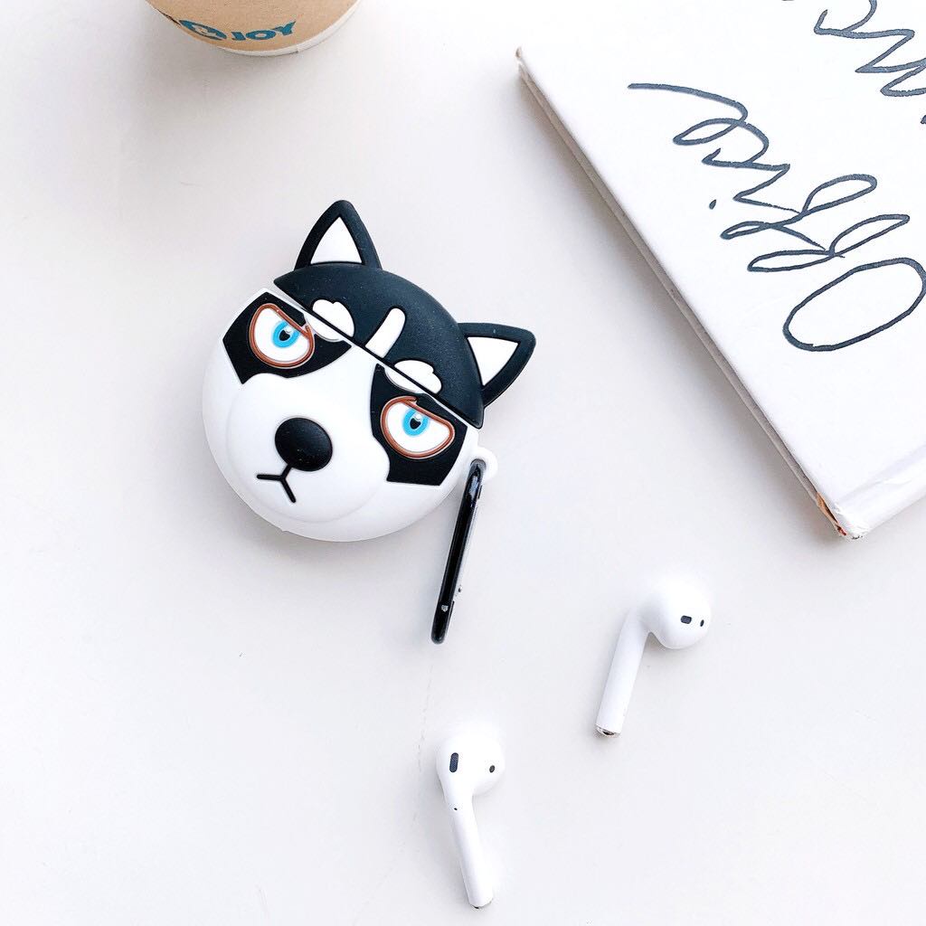 Vỏ bảo vệ, bao đựng, case tai nghe bluetooth airpods1/2 loại dày cao cấp chống va đập hình thú dễ thương