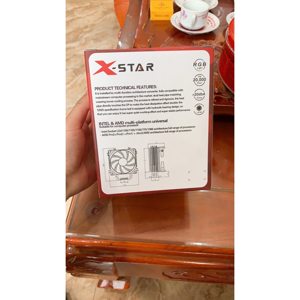 Quạt tản nhiệt Fan CPU Xstar HF400-Hiệu năng cao bảo hành chính hãng 6 tháng