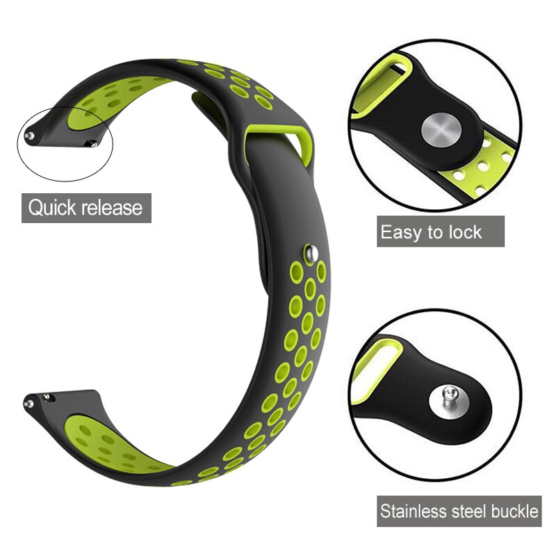 Dây Đeo Silicon 22mm Cho Xiaomi Huami Amazfit Stras 3