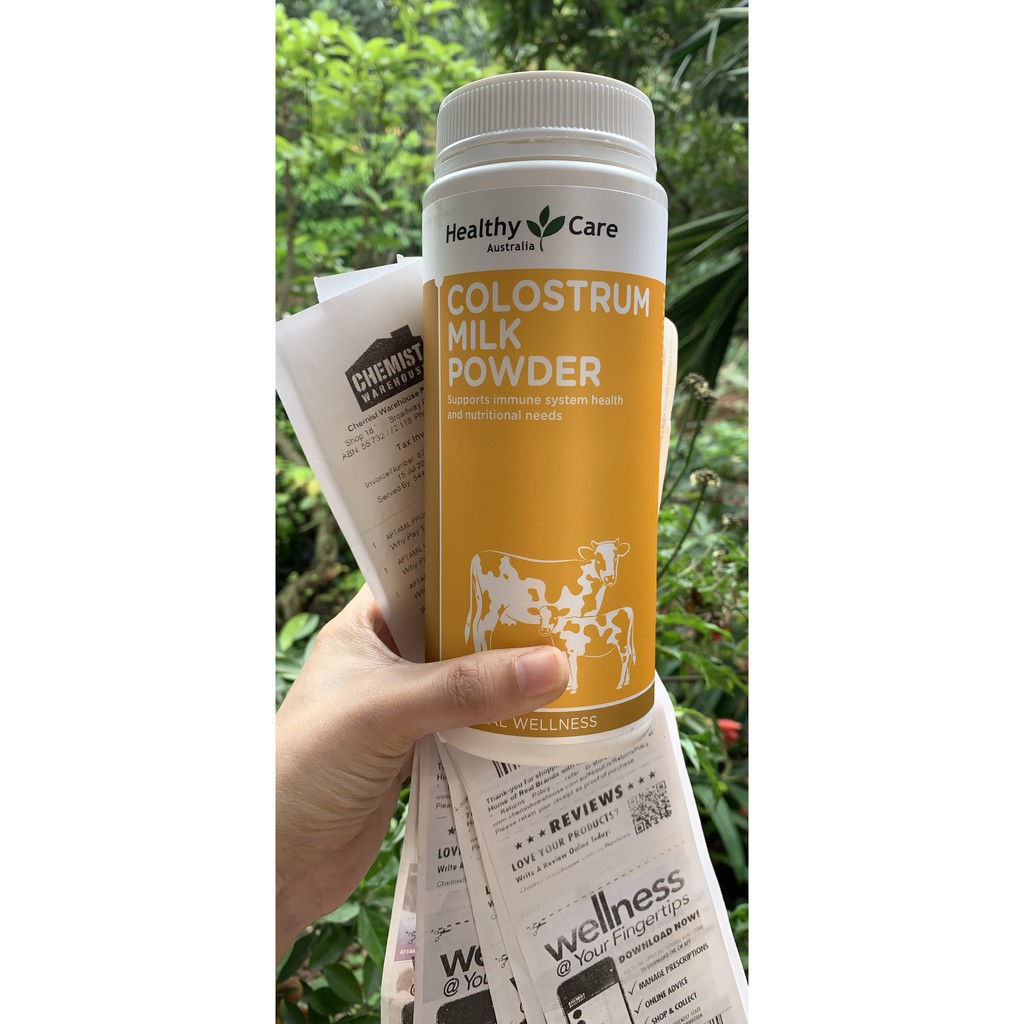 [Mẫu mới] Sữa Bò Non Colostrum Milk Powder  Healthy Care 300g Nhập Khẩu Bay Air cargo Từ Úc