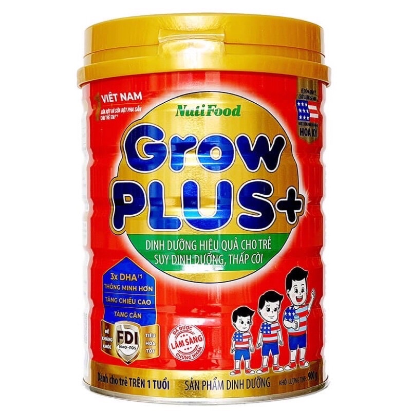 Sữa bột growplus+ suy dinh dưỡng lon 900g