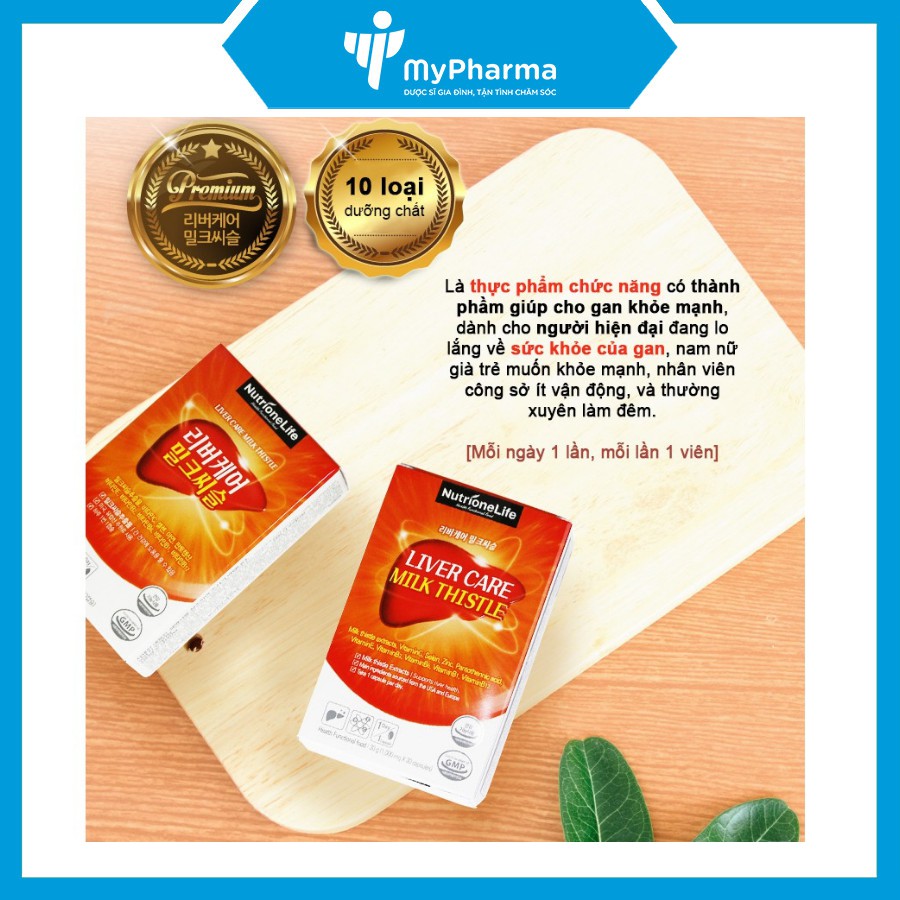 Livercare Milkthistle – Mát gan, thải độc gan, tăng cường chức năng gan (30 viên)
