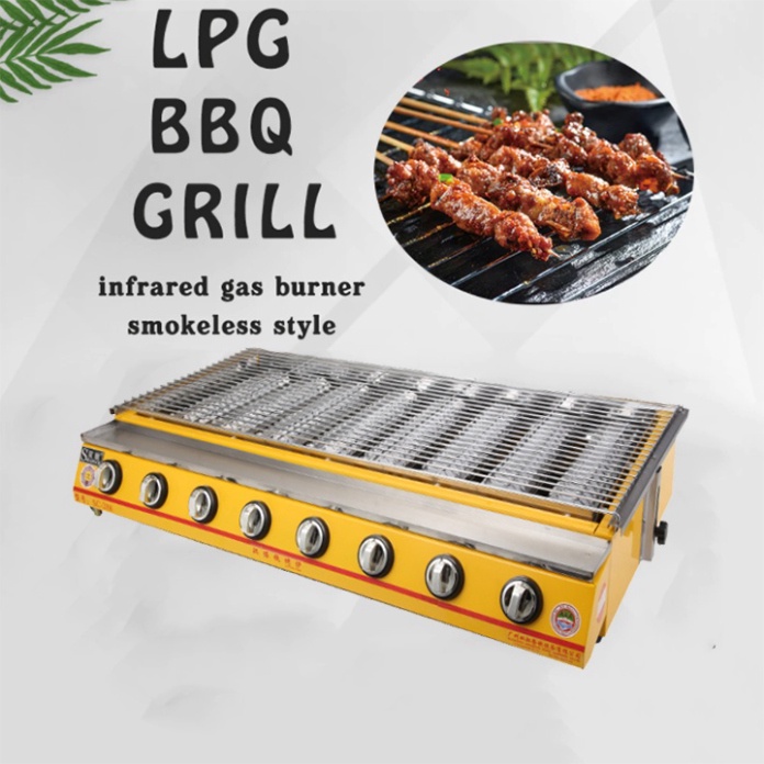 Bếp Nướng Ga BBQ Cao Cấp 8 Đầu Đốt Bằng Gas ET-K288