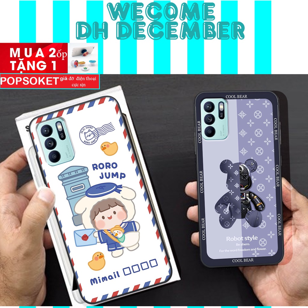 Ốp lưng Oppo RENO 6 5G / RENO 6Z 5G  in hình 3D gấu mới nhất - sang - chảnh - ĐẸP- BỀN