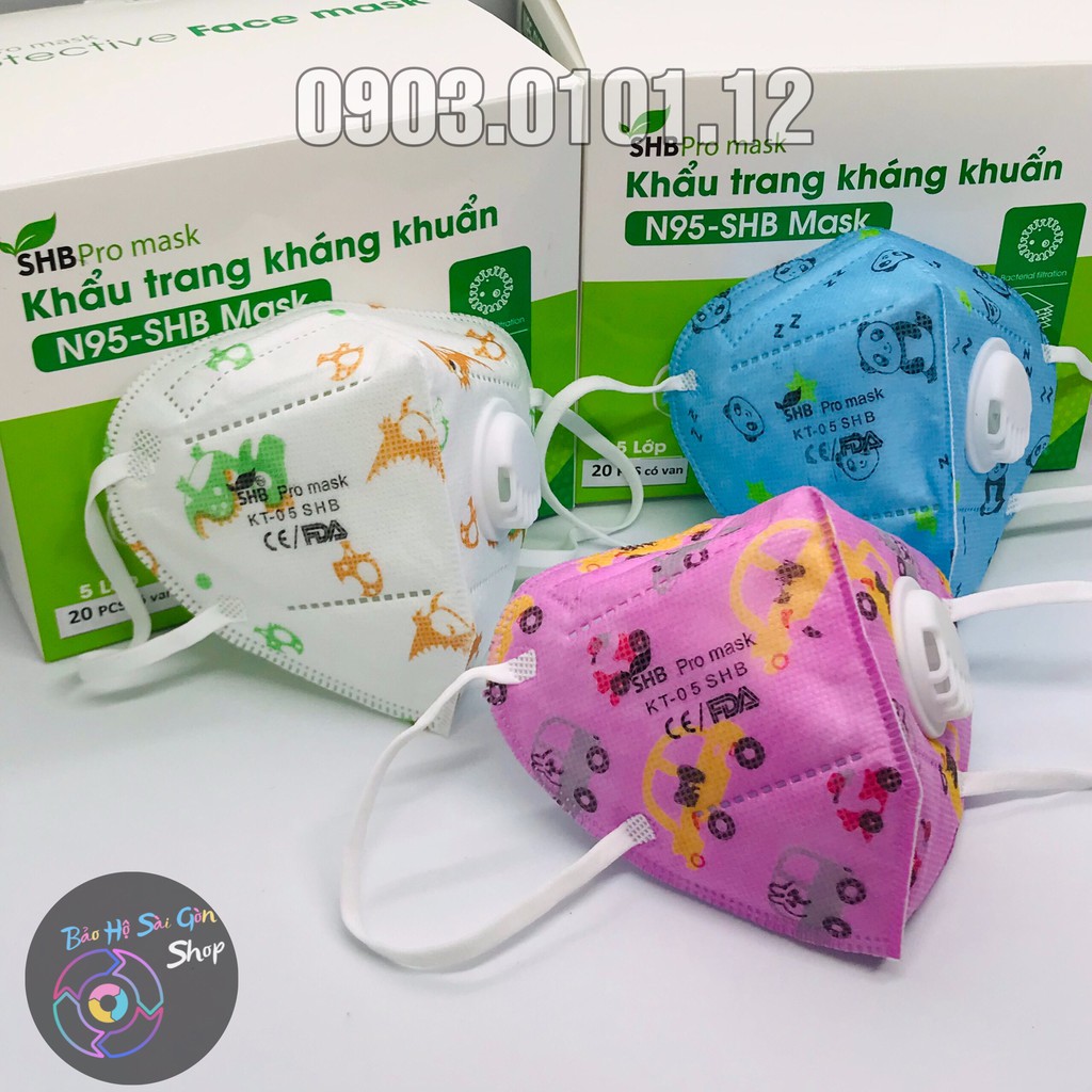 Khẩu trang KN95 CÓ VAN trẻ em ( KHÁNG KHUẨN - 5 Lớp, hàng xuất khẩu độc quyền tại Việt Nam) | BigBuy360 - bigbuy360.vn