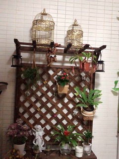 Lồng chim để hoa trang trí