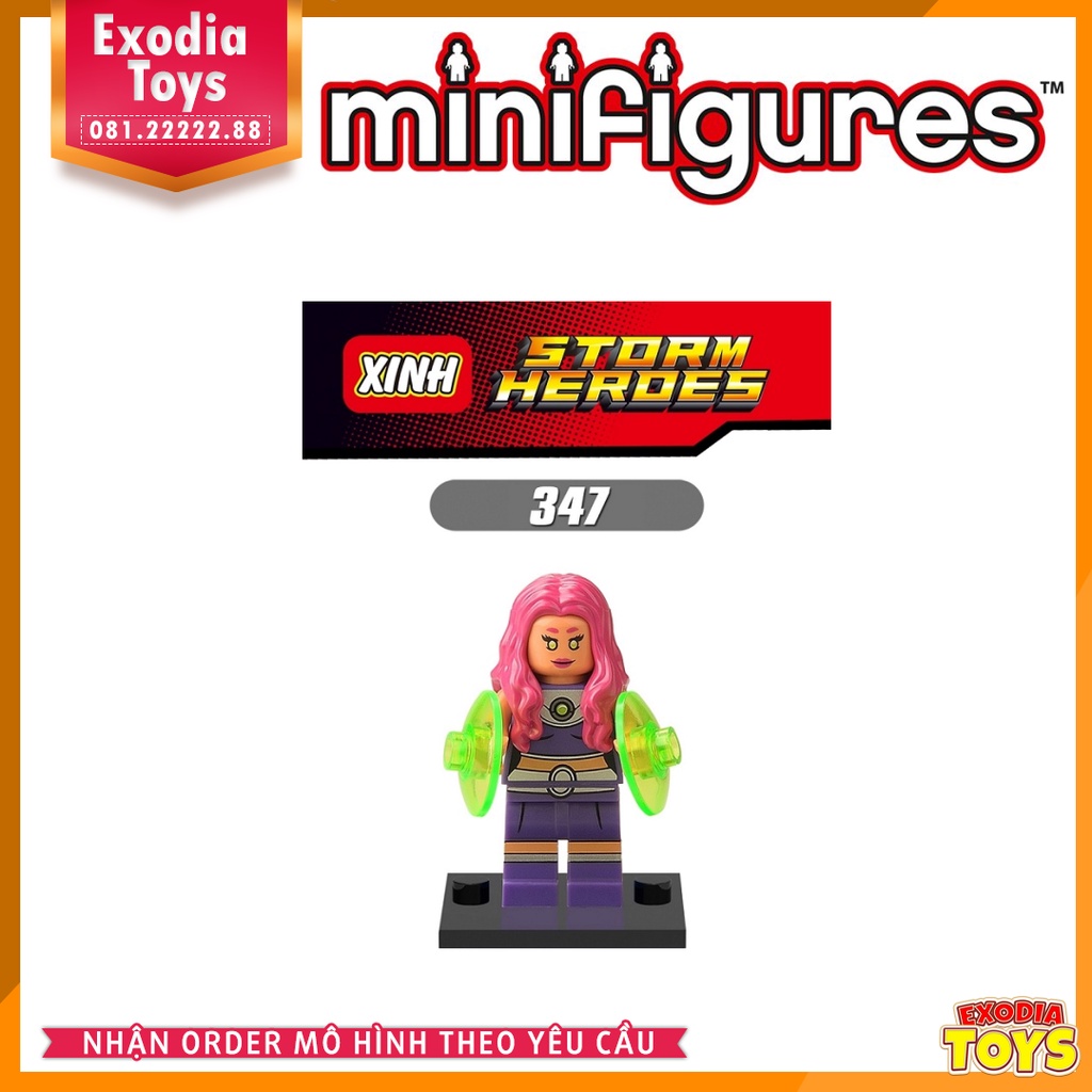 Xếp hình minifigure nhân vật siêu anh hùng Teen Titans - Đồ chơi lắp ghép sáng tạo - X0126