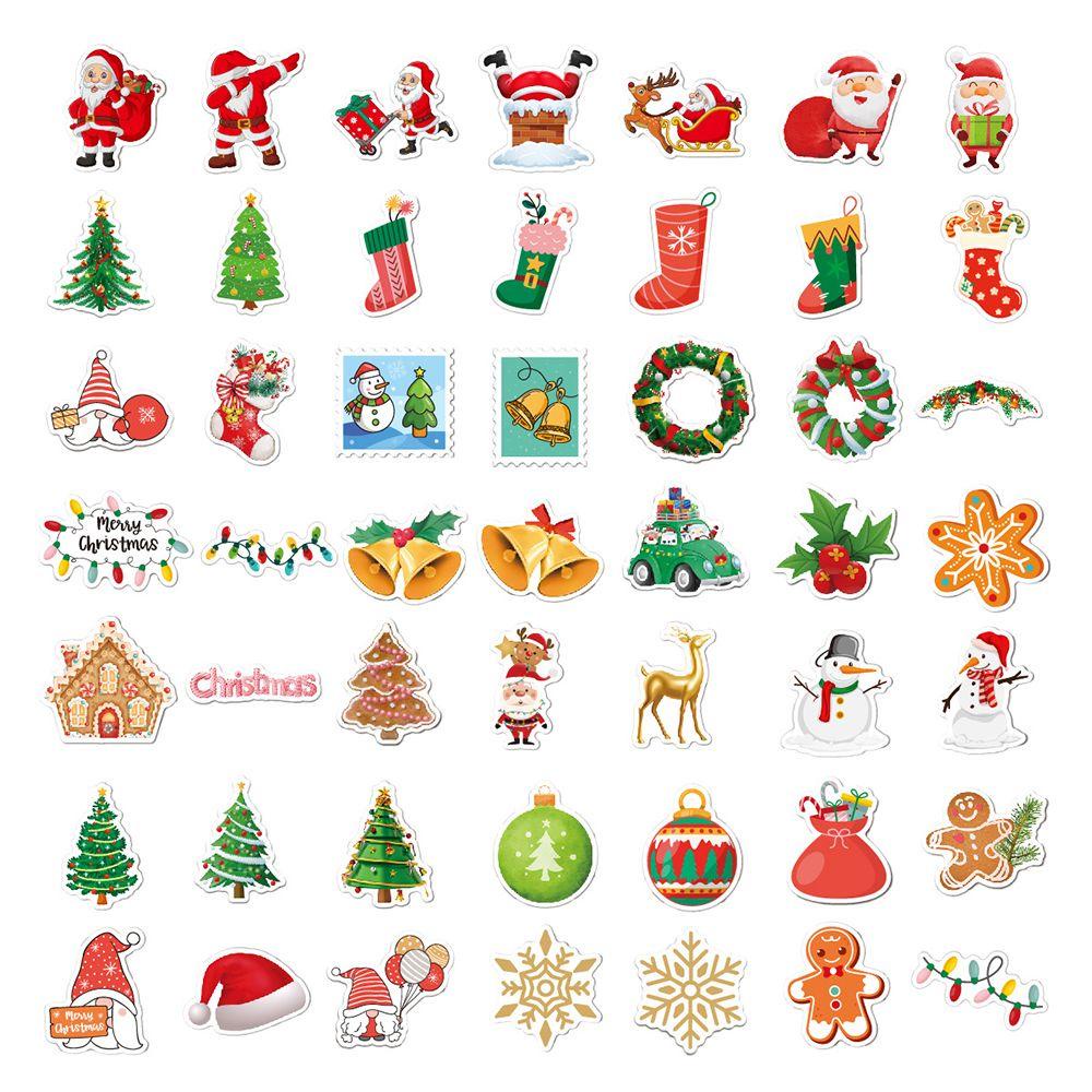 Bộ 100 Sticker Merry Christmas Dán Trang Trí Hành Lý / Guitar / Laptop