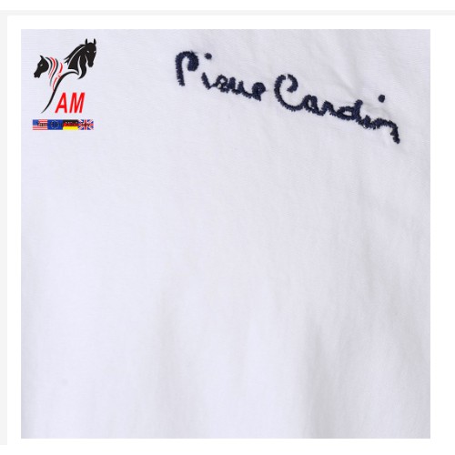 [100% Cotton] Áo sơ mi ngắn tay Pierre Cardin Fashion Short Sleeve Shirt Mens (White/Back - Xách tay UK