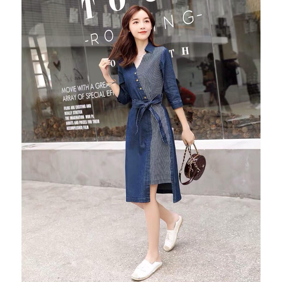 ĐẦM JEAN PHỐI SỌC | BigBuy360 - bigbuy360.vn