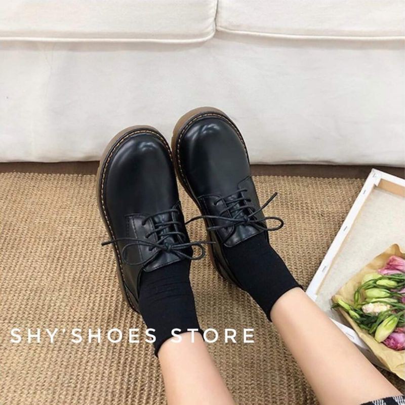 (CÓ SẴN) Giày oxford cột dây phong cách vintage| hot 2020| đế 3cm| numsvip freeship extra