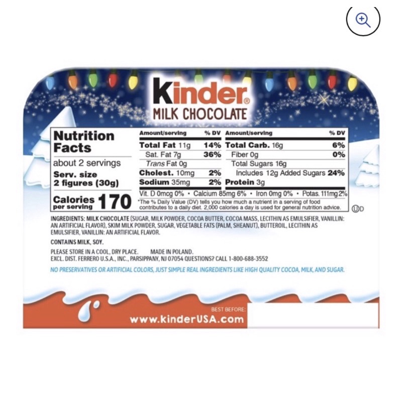 Set socola KINDER Noel