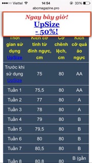 Kem Upsize Tăng kích thước vòng 1