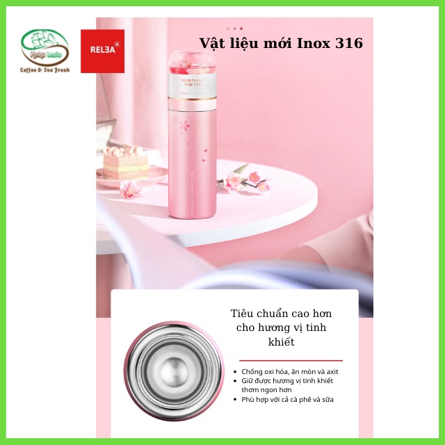 Bình Tách Trà Giữ Nhiệt 2 Lớp Hahulado, Tách Nước Và Bã Trà Riêng, 400ml, Inox 316 Và Thủy Tinh Cao cấp-Hàng chính hãng