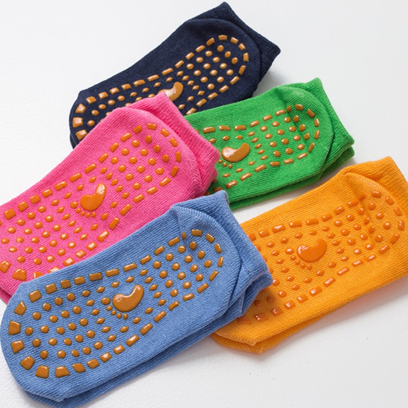 Vớ Thuyền Bằng Silicone Cotton Màu Trơn Sáng Chống Trượt Cho Bé Sơ Sinh