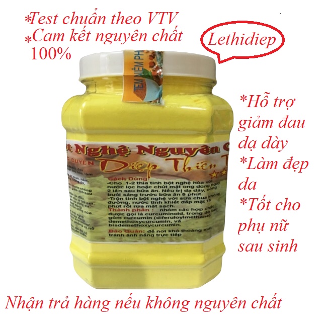 1kg tinh bột nghệ vàng nguyên chất bao test (Đọc kỹ mô tả sản phẩm)