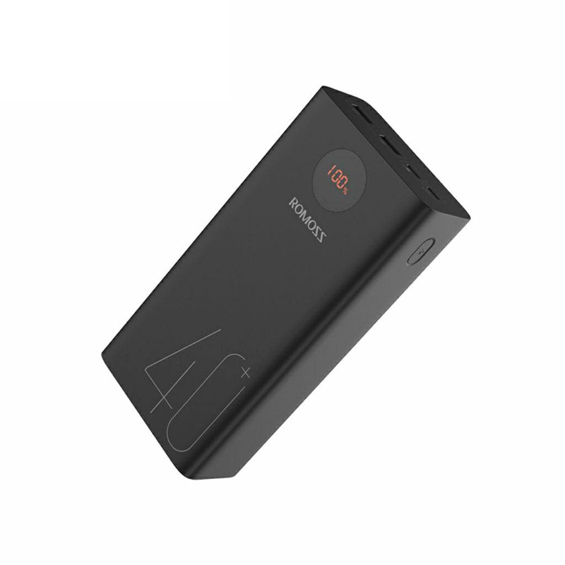 Pin dự phòng Romoss ZEUS 40+ dung lượng 40000mAh hỗ trợ sạc nhanh QC3.0 và sạc đảo chiều PD 18W (Đen)