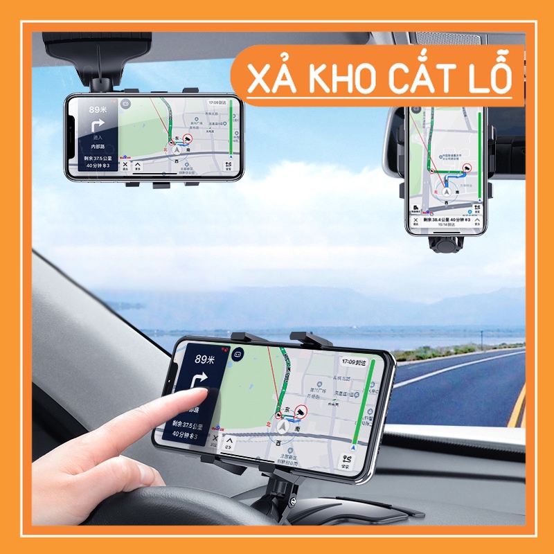 Giá đỡ điện thoại Vô Lăng gắn xe hơi xoay được 360 độ gắn bảng điều khiển đa chức năng - shopthanhliemr
