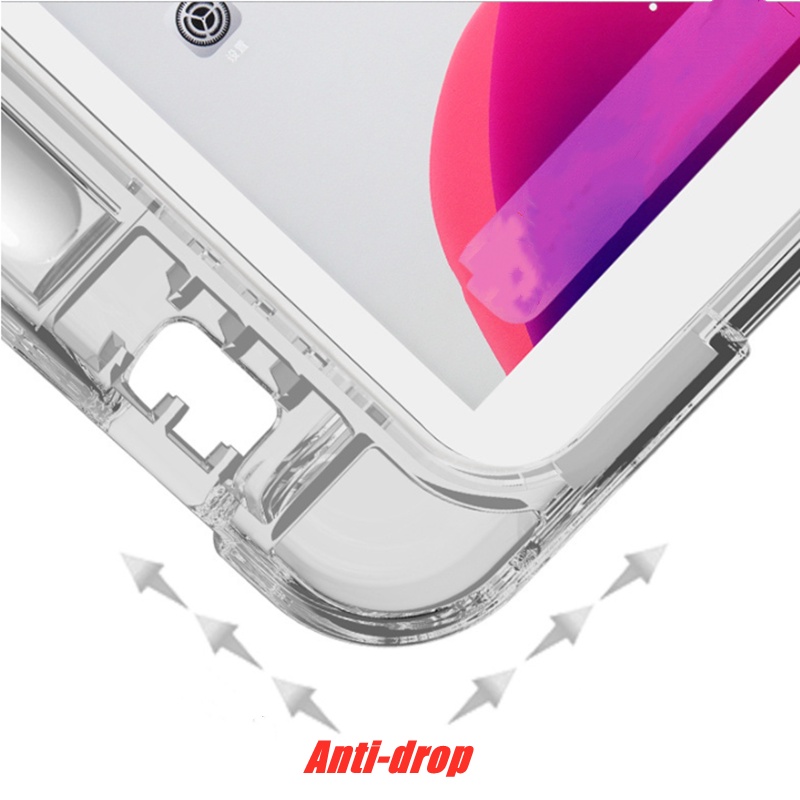 NIXXOS Ốp Máy Tính Bảng Trong Suốt Có Ngăn Đựng Bút Cho iPad 10.2 9th Generation mini 6 Air 4 Air 5 10.9