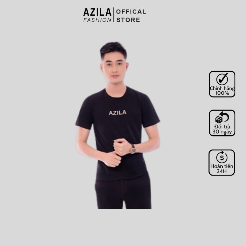 Áo phông nam nữ logo AZILA tshirt cotton USA