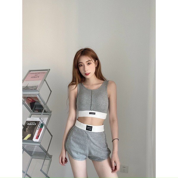 Mẫu mới, Bộ tập đùi tập thể thao, yoga, erobic kèm đệm ngực MS9888