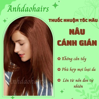 Thuốc nhuộm tóc màu nâu cánh gián ,tặng kèm oxy trợ nhuộm 100ml.