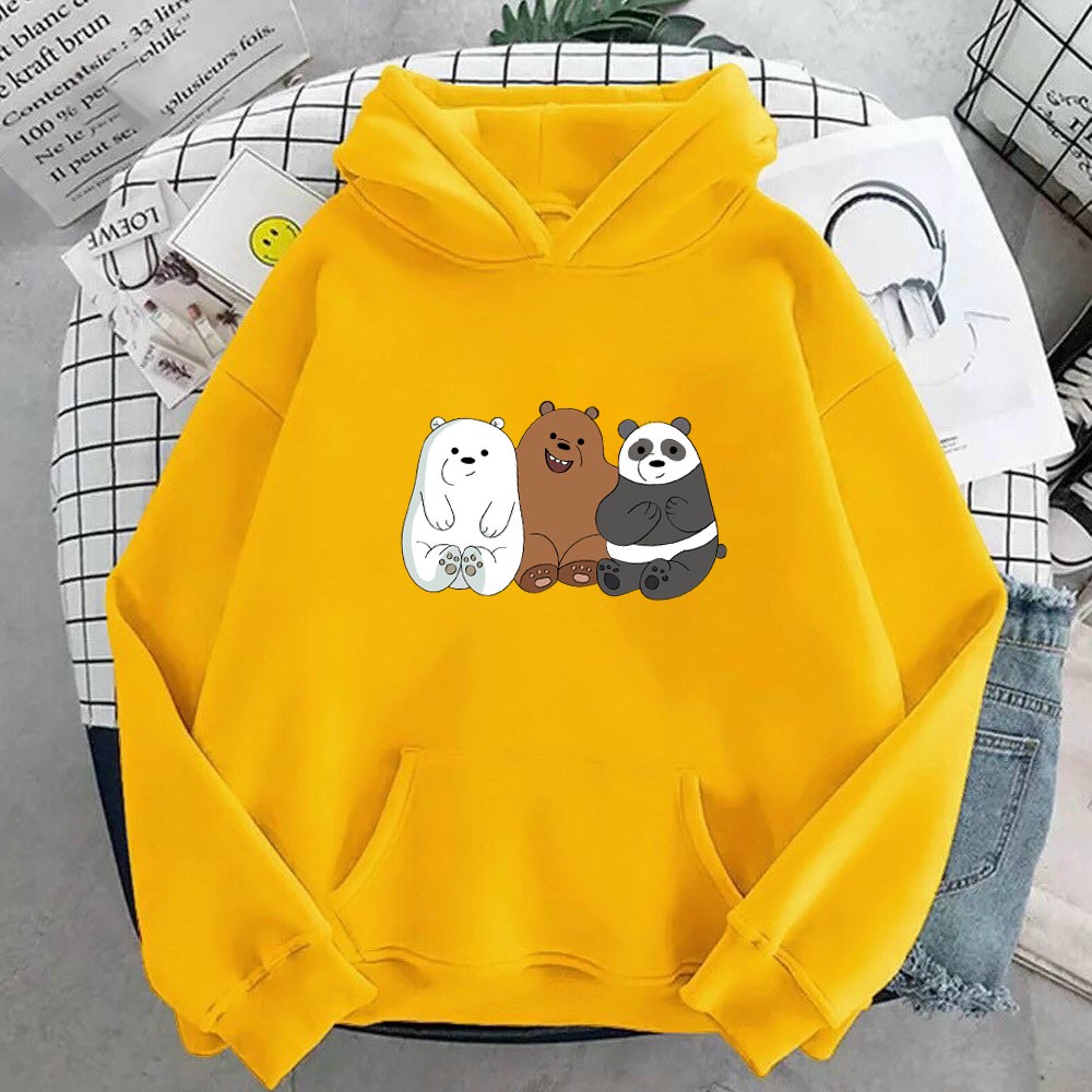 Áo hoodie nam nữ 3 con gấu, chất nỉ dày dặn, nón 2 lớp, hợp làm áo cặp William - DS107