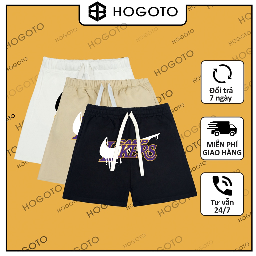 Quần short Campkers nỉ da cá Hogoto shop , quần short unisex nam nữ chất liệu cotton