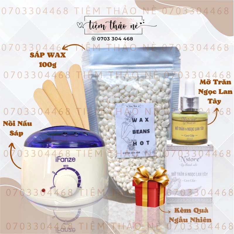 Compo Triệt Lông Mỡ Trăn, Sáp Wax Lông Nhập Khẩu, Nồi Nấu Sáp Nóng Cao Cấp ProWax100