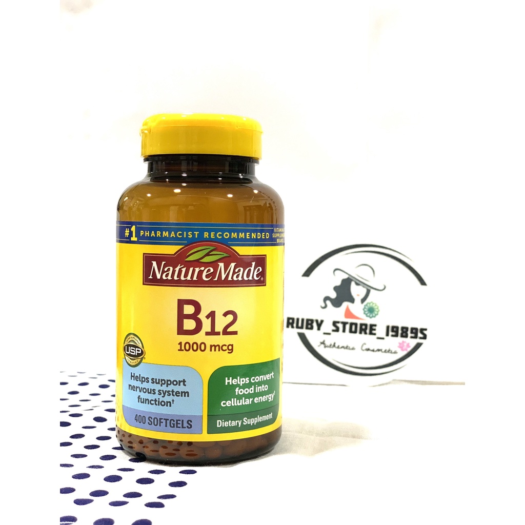 VIÊN UỐNG BỔ SUNG VITAMIN B12 NATURE MADE VITAMIN B12 1000 MCG 400 VIÊN