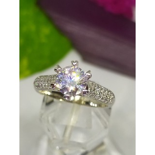 Nhẫn kim cương nhân tạo 6 chấu tim 6li5