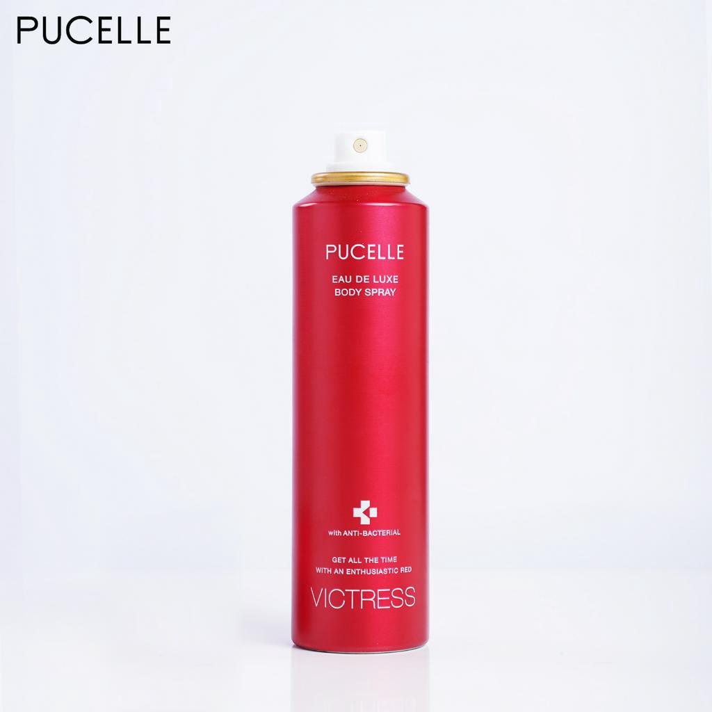 Nước hoa nữ hương ấn tượng PUCELLE Eau De Luxe Body Spray Victress 150ml hương Hoa Cỏ và hương Gourmand