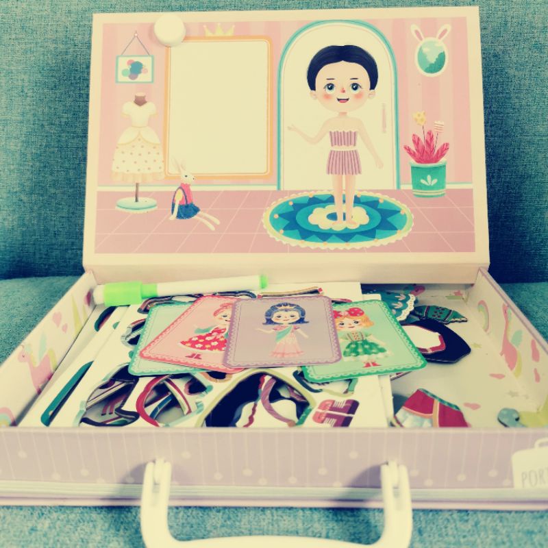 [Mẫu mới] BỘ GHÉP HÌNH NAM CHÂM BẰNG GỖ THAY QUẦN ÁO