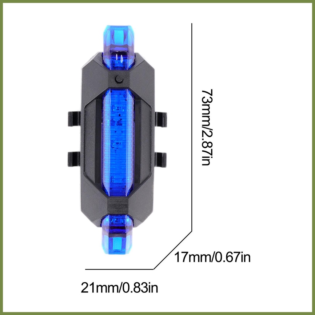 Đèn Gắn Đuôi Xe Đạp Sạc USB Chống Nước IPX4