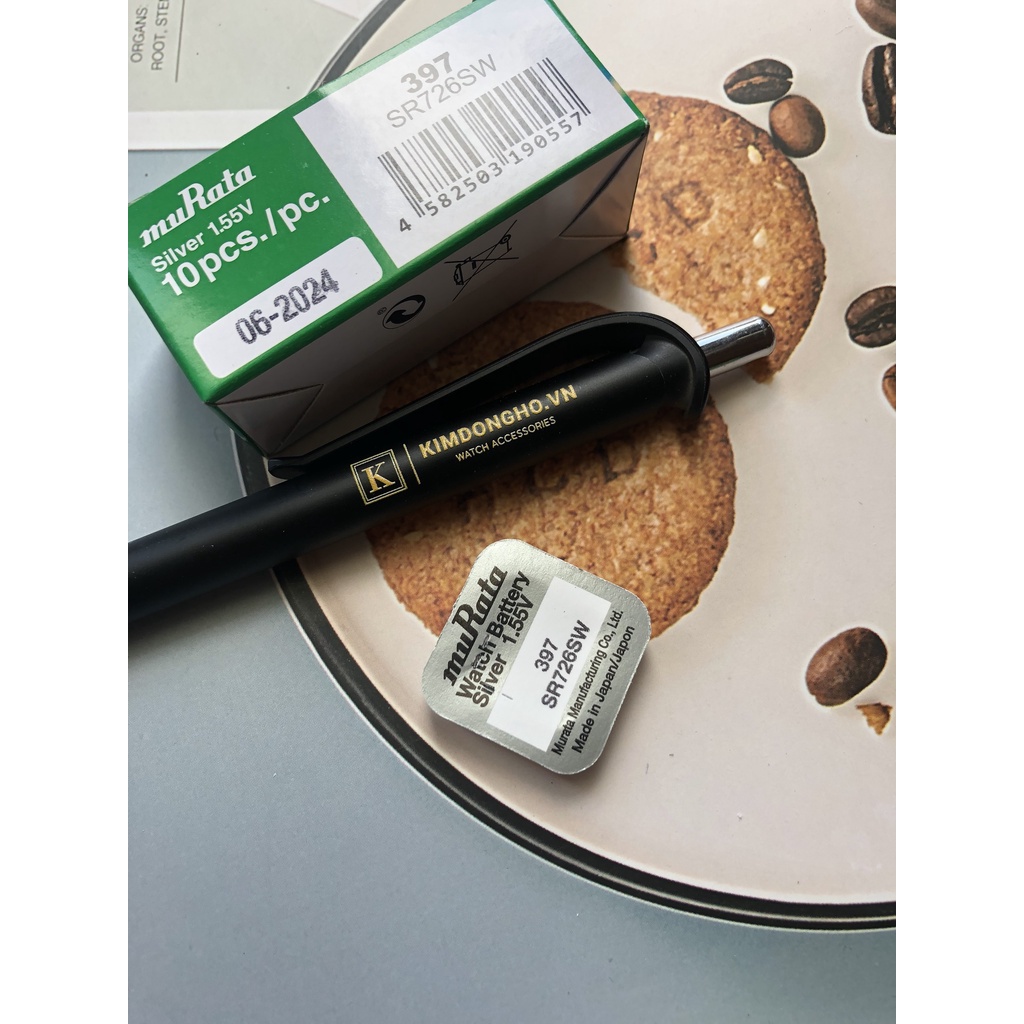 Hộp 1 Viên Pin Sony muRata 397 SR726SW SR726 726 Pin Đồng Hồ Đeo Tay