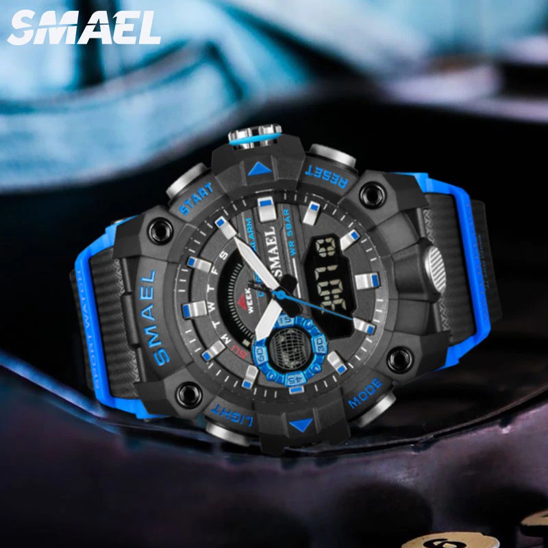 Đồng hồ thể thao nam SMAEL 8040, đồng hồ đeo tay nam thông minh chống nước đẹp chính hãng - TOP WATCH