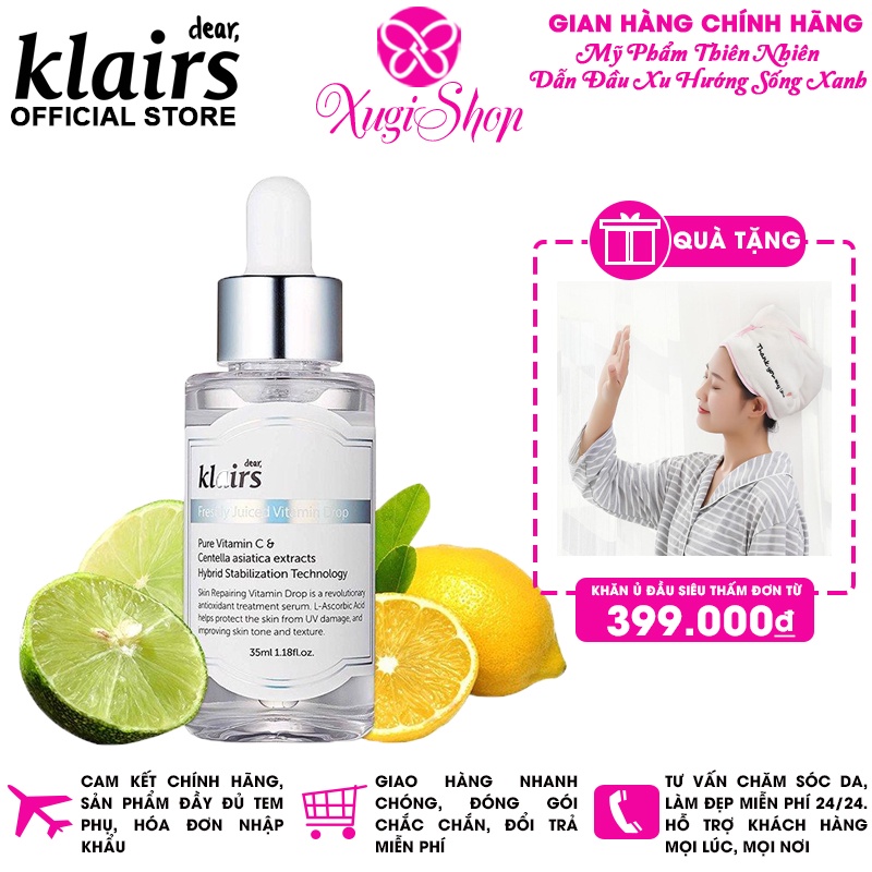 Tinh Chất Serum Vitamin C Klairs Freshly Juiced Dưỡng Sáng Trẻ Hóa Da 35ML