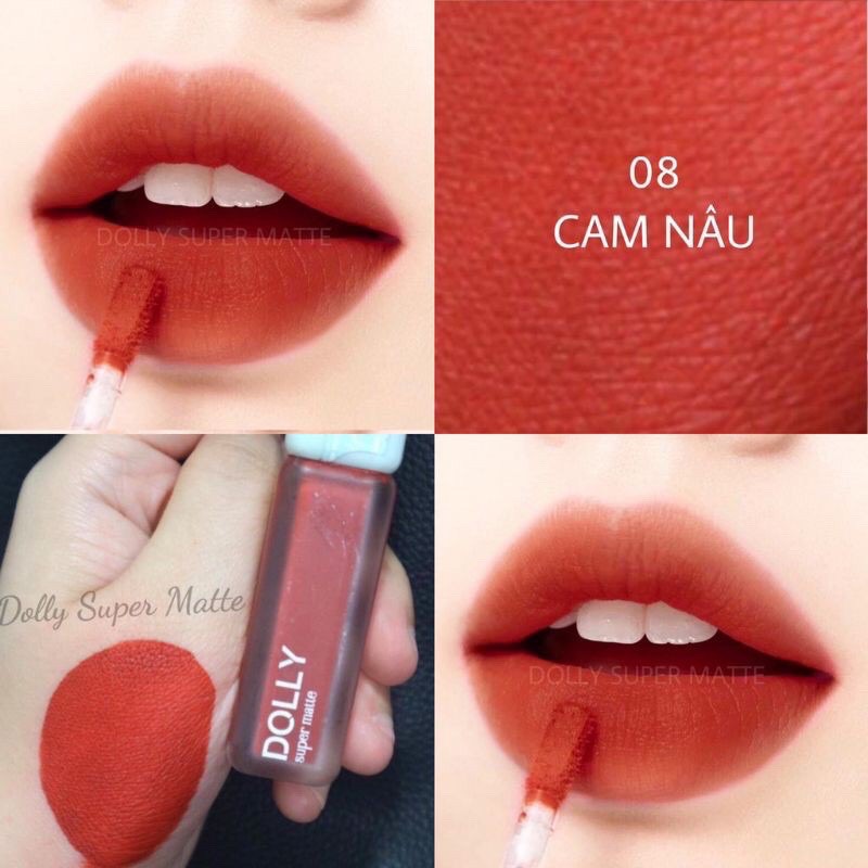 Son Lì Son Kem  DOLLY  MATTE Không Chì Cao Cấp Chính Hãng Màu <Cam Nâu> | BigBuy360 - bigbuy360.vn